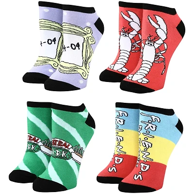 Women's Friends Four-Pair Ankle Sock Set