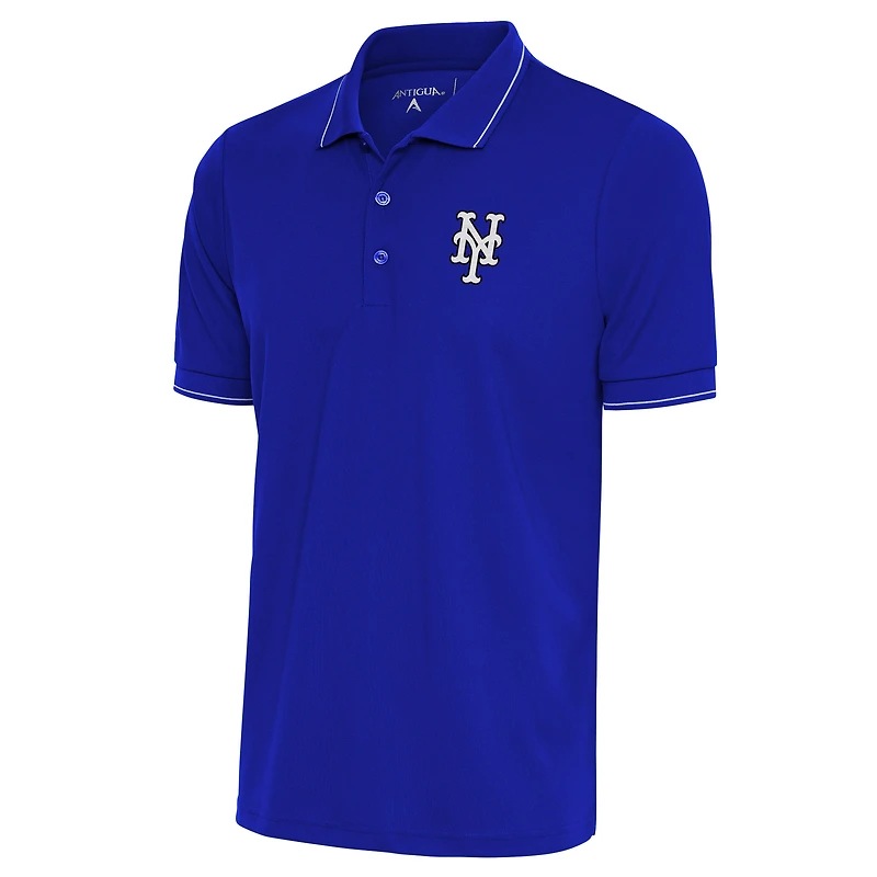 Men's Antigua Royal New York Mets Metallic Affluent Polo