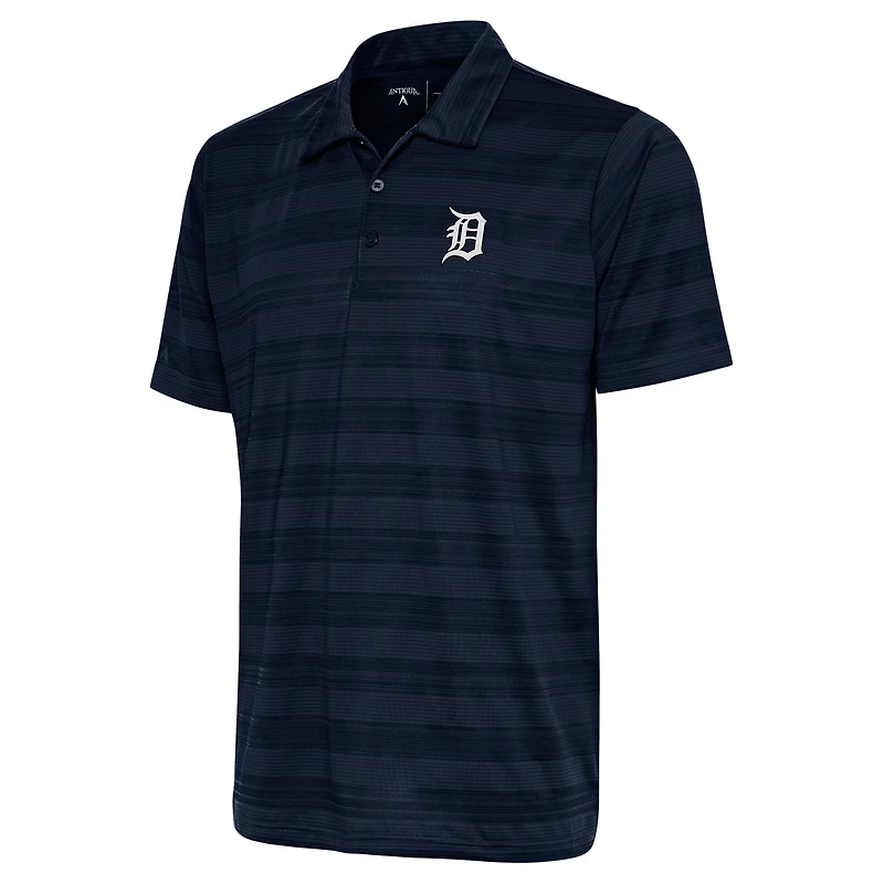 Men's Antigua Navy Detroit Tigers Metallic Compass Polo