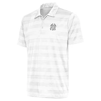 Men's Antigua White New York Yankees Metallic Compass Polo