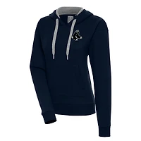 Women's Antigua  Navy Boston Red Sox Brushed Metallic Victory Pullover Hoodie