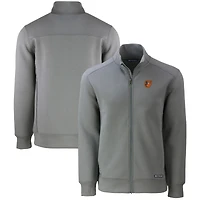 Men's Cutter & Buck  Gray Baltimore Orioles Roam Eco Recycled Full-Zip Jacket