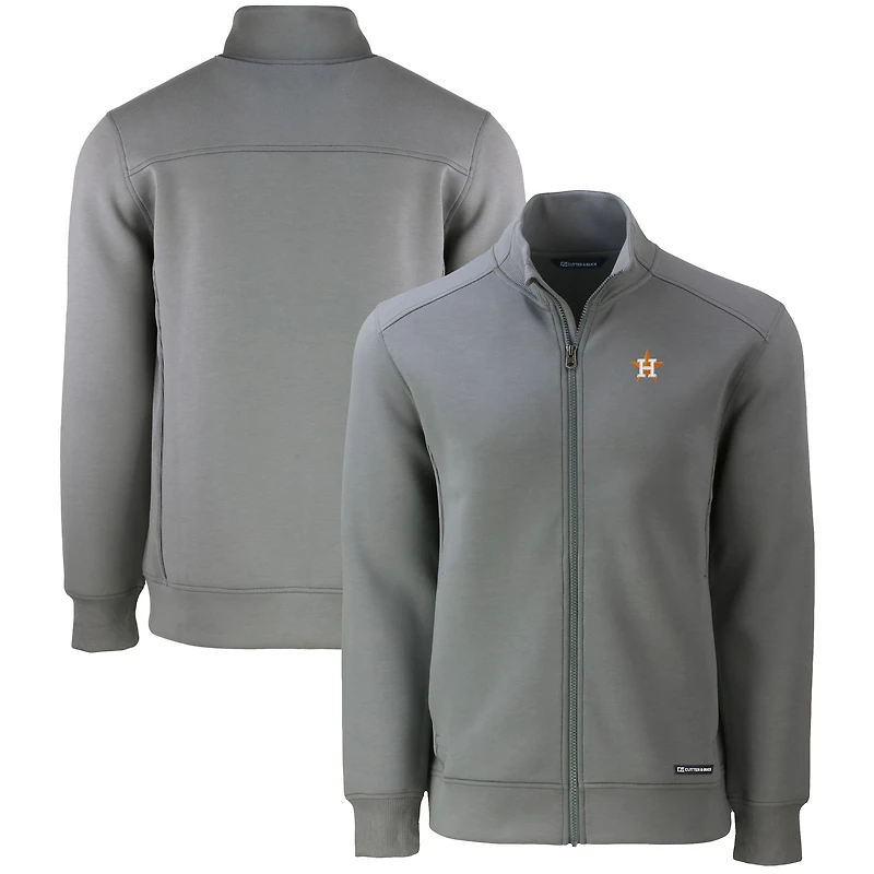 Men's Cutter & Buck  Gray Houston Astros Roam Eco Recycled Full-Zip Jacket
