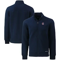 Men's Cutter & Buck  Navy Chicago Cubs Roam Eco Recycled Full-Zip Jacket