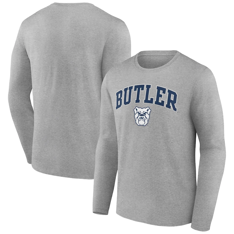 Men's Gray Butler Bulldogs Campus Long Sleeve T-Shirt