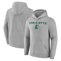 Men's Gray Charlotte 49ers Campus Pullover Hoodie