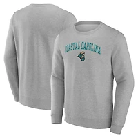 Men's  Gray Coastal Carolina Chanticleers Campus Fleece Pullover Sweatshirt