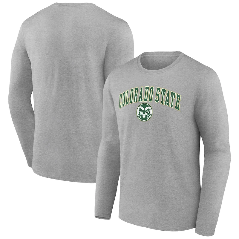 Men's Gray Colorado State Rams Campus Long Sleeve T-Shirt