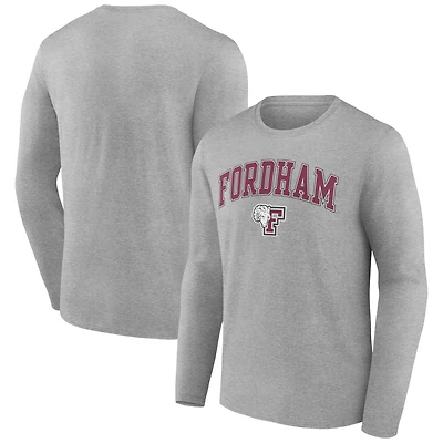 Men's Gray Fordham Rams Campus Long Sleeve T-Shirt