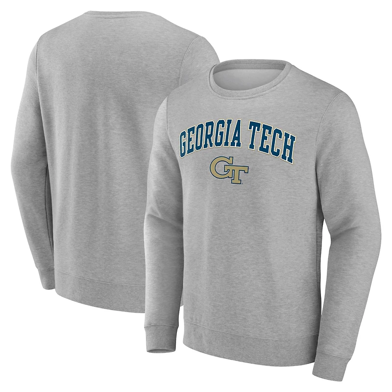Men's Gray Georgia Tech Yellow Jackets Campus Sweatshirt