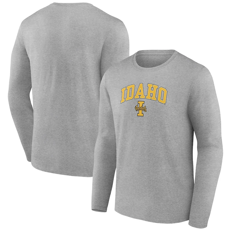 Men's Gray Idaho Vandals Campus Long Sleeve T-Shirt