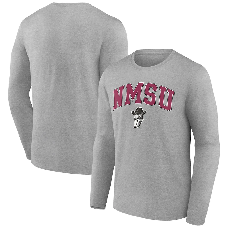 Men's Gray New Mexico State Aggies Campus Long Sleeve T-Shirt