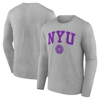 Men's Gray NYU Violets Campus Long Sleeve T-Shirt