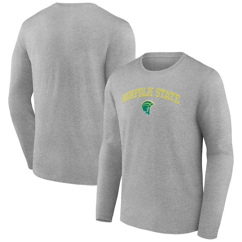 Men's Gray Norfolk State Spartans Campus Long Sleeve T-Shirt