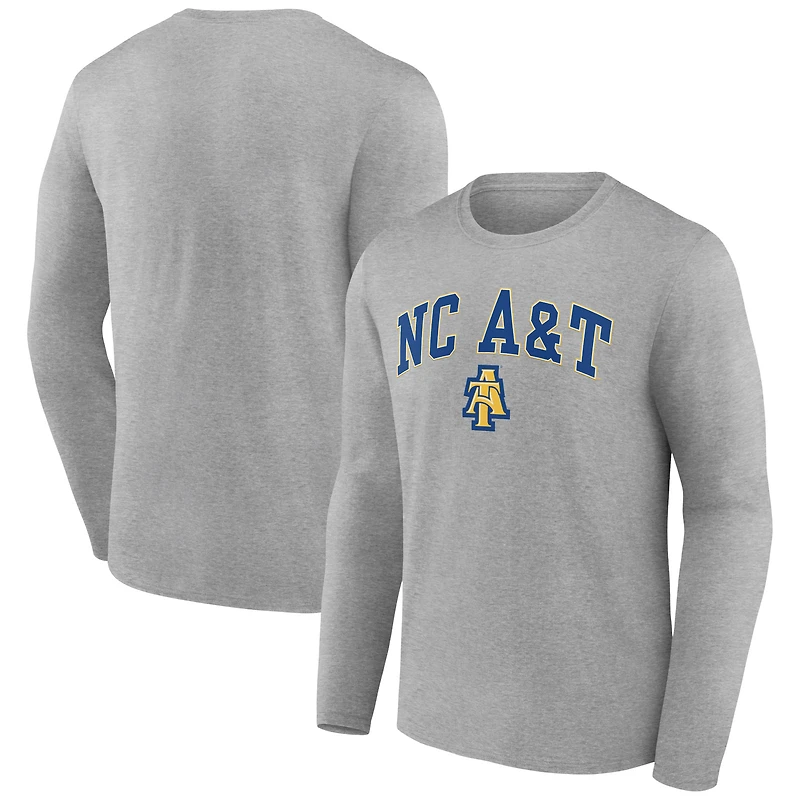 Men's Gray North Carolina A&T Aggies Campus Long Sleeve T-Shirt