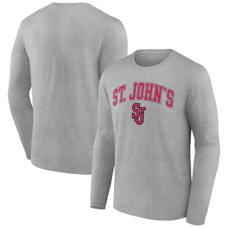 Men's Gray St. John's Red Storm Campus Long Sleeve T-Shirt
