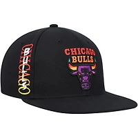 Men's Mitchell & Ness  Black Chicago Bulls Soul High-Grade Fade Undervisor Snapback Hat