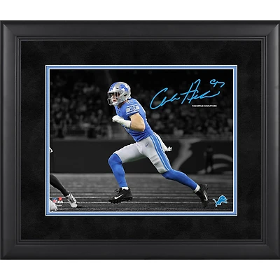 Aidan Hutchinson Detroit Lions Facsimile Signature Framed 11" x 14" Spotlight Photograph