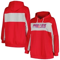 Women's Profile Red Philadelphia Phillies Plus Size Pullover Hoodie