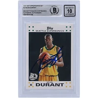 Kevin Durant Seattle SuperSonics Autographed 2007-08 Topps Rookie Set #2 Beckett Fanatics Witnessed Authenticated 10 Rookie Card