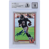 Michael Vick Atlanta Falcons Autographed 2001 Topps #311 Beckett Fanatics Witnessed Authenticated 10 Rookie Card