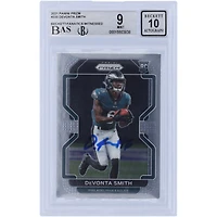DeVonta Smith Philadelphia Eagles Autographed 2021 Panini Prizm #335 Beckett Fanatics Witnessed Authenticated 9/10 Rookie Card