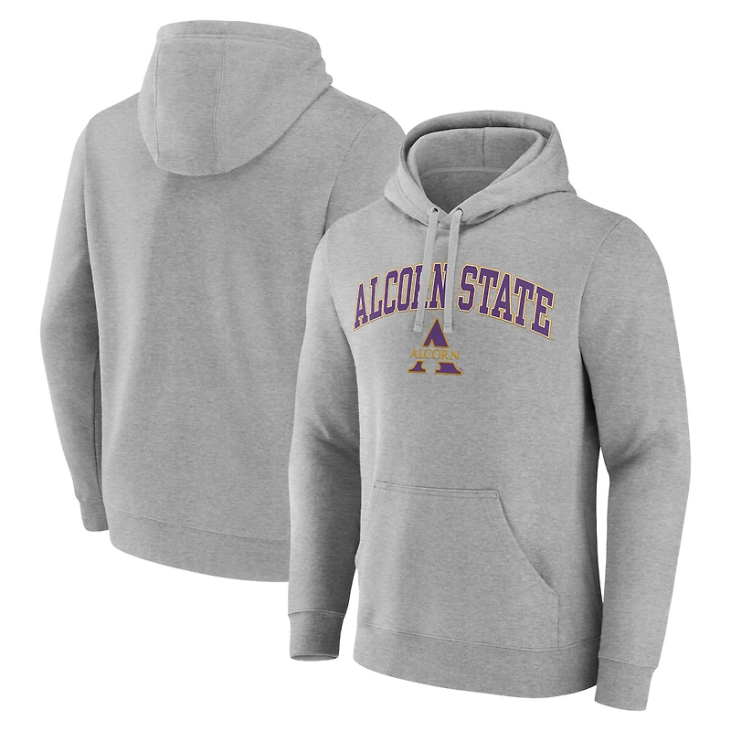 Men's Gray Alcorn State Braves Campus Pullover Hoodie