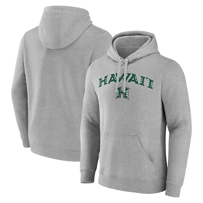 Men's Gray Hawaii Warriors Campus Pullover Hoodie