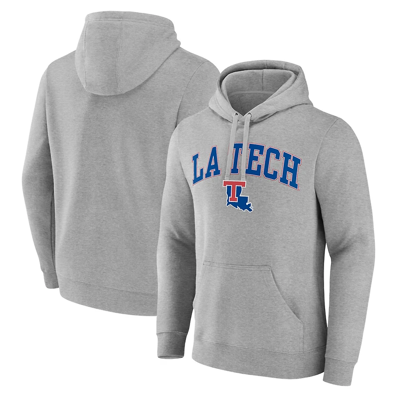 Men's Gray Louisiana Tech Bulldogs Campus Pullover Hoodie