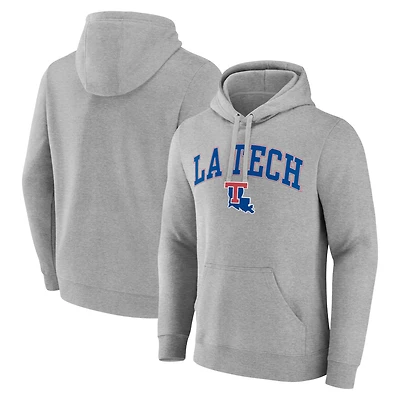 Men's Gray Louisiana Tech Bulldogs Campus Pullover Hoodie