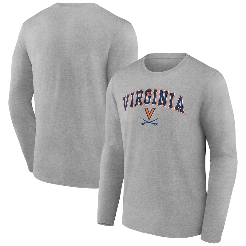 Men's Gray Virginia Cavaliers Campus Long Sleeve T-Shirt