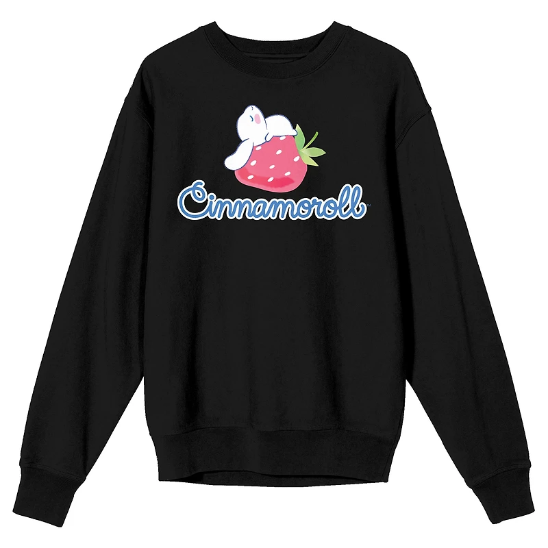 Unisex Black Hello Kitty & Friends Cinnamoroll Pullover Sweatshirt