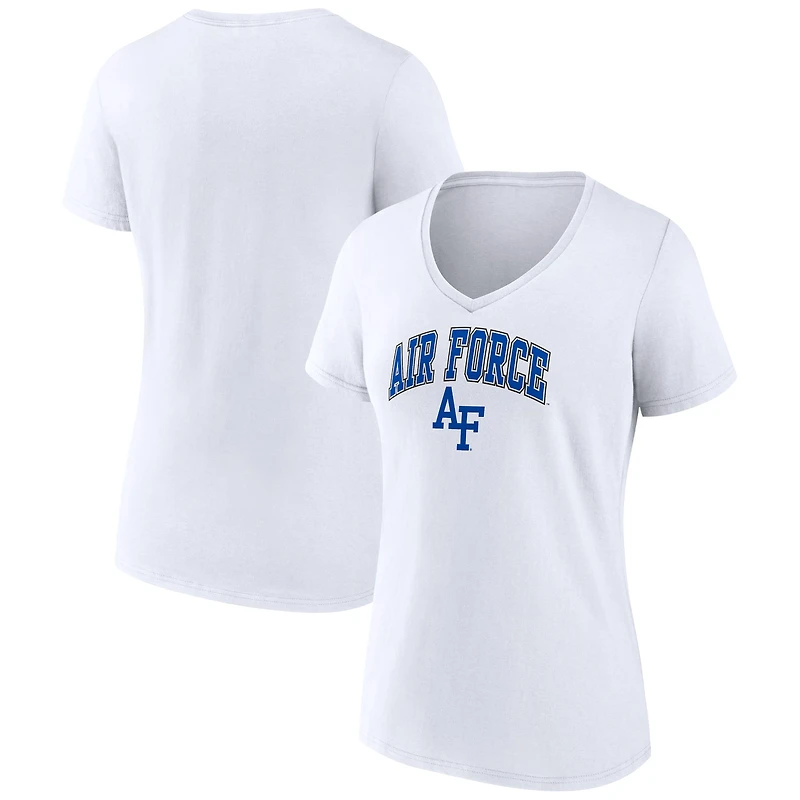Women's White Air Force Falcons Campus V-Neck T-Shirt