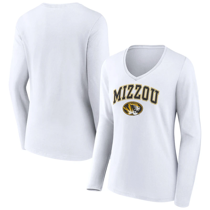 Women's Missouri Tigers Campus Long Sleeve V-Neck T-Shirt