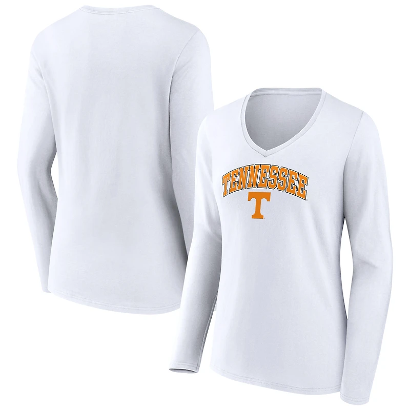 Women's Tennessee Volunteers Campus Long Sleeve V-Neck T-Shirt