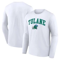 Men's White Tulane Green Wave Campus Long Sleeve T-Shirt