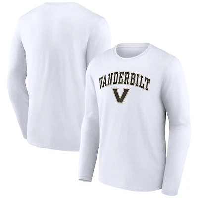 Men's White Vanderbilt Commodores Campus Long Sleeve T-Shirt