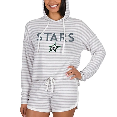 Women's Concepts Sport  Cream Dallas Stars Visibility Long Sleeve Hoodie Top & Shorts Set