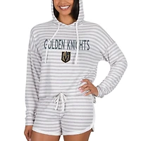 Women's Concepts Sport  Cream Vegas Golden Knights Visibility Long Sleeve Hoodie Top & Shorts Set