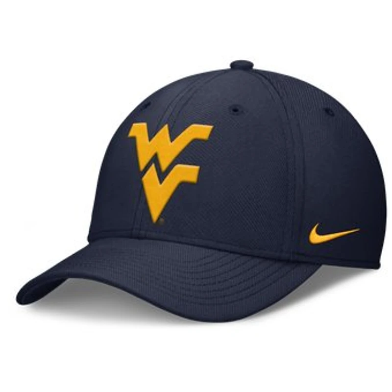 Men's Nike Navy West Virginia Mountaineers Rise SwooshFlex Dri-FIT Hat