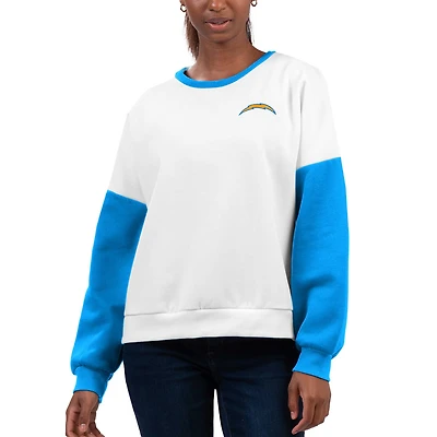 Women's G-III 4Her by Carl Banks White Los Angeles Chargers A-Game Pullover Sweatshirt