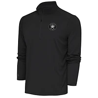 Men's Antigua Charcoal Houston Astros Metallic Tribute Quarter-Zip Top