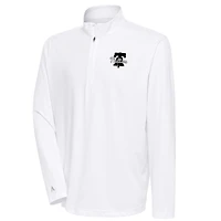 Men's Antigua White Philadelphia Phillies Metallic Tribute Quarter-Zip Top