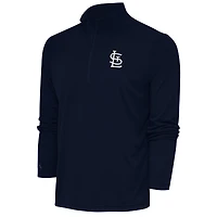 Men's Antigua Navy St. Louis Cardinals Metallic Tribute Quarter-Zip Top