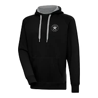 Men's Antigua Black Houston Astros Metallic Victory Pullover Hoodie