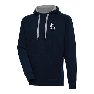Men's Antigua Navy St. Louis Cardinals Metallic Victory Pullover Hoodie
