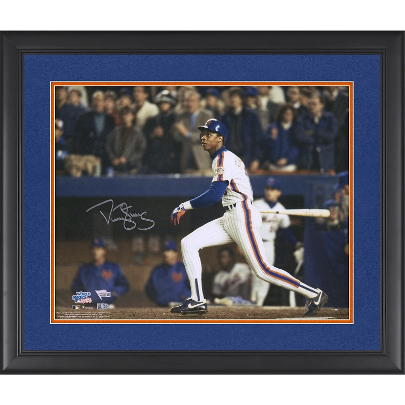 Darryl Strawberry New York Mets Autographed Framed 16" x 20" 1986 World Series Hitting Photograph
