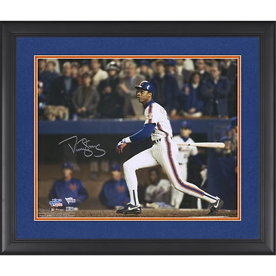 Darryl Strawberry New York Mets Autographed Framed 16" x 20" 1986 World Series Hitting Photograph