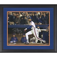 Darryl Strawberry New York Mets Autographed Framed 16" x 20" 1986 World Series Hitting Photograph