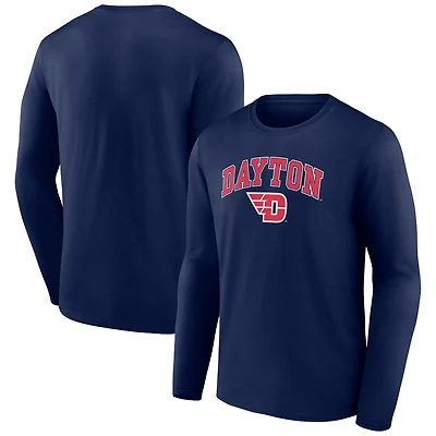 Men's Navy Dayton Flyers Campus Long Sleeve T-Shirt